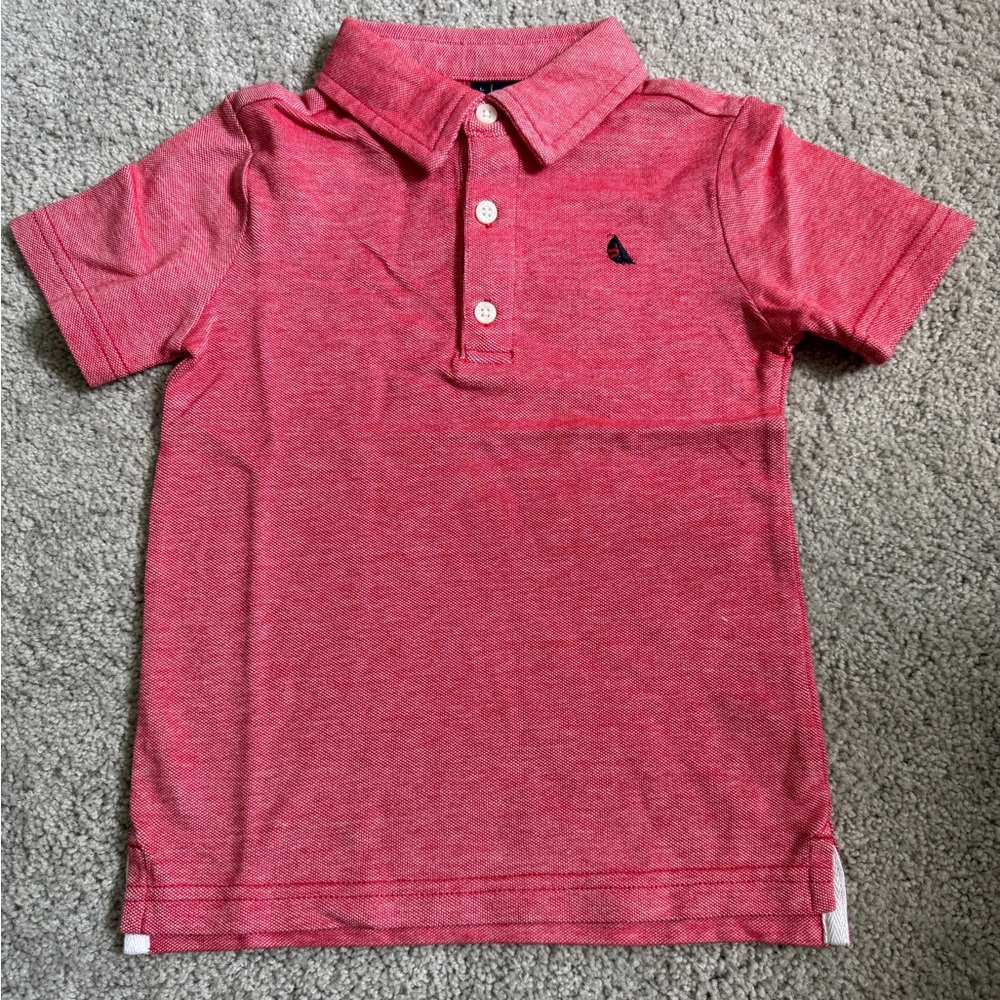 NWT Janie and Jack Pique Polo, Dusty Red, 2T